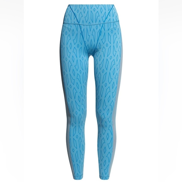 adidas x IVY PARK Sheer Monogram Leggings in Light Blue/Bright Blue - Picture 8 of 13